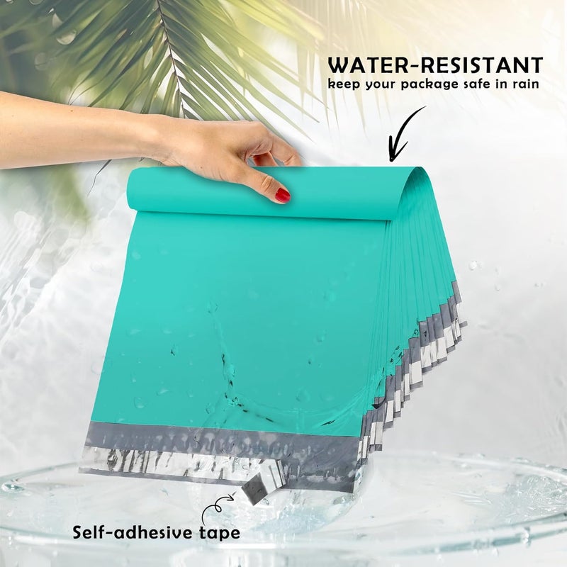 Yens Poly Mailers 10X13 100 Pack Teal,Strong Self Seal Adhesive Shipping Envelopes Waterproof for Shipping, Mailing, Packaging M4 - Image 3